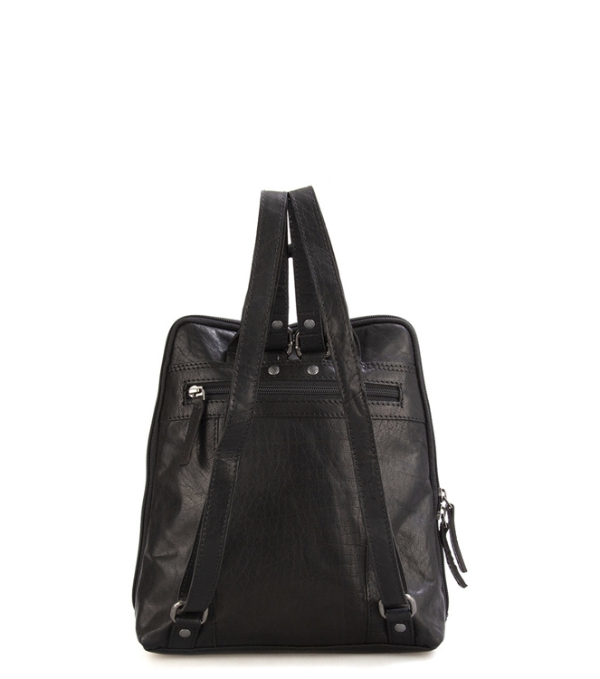 Spikes & Sparrow rugtas <span>292H13100 Black</span> 292H13100 Black zwart - www.bremmerschoenen.info - Bremmer Schoenen