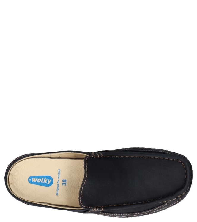 Wolky Slipper <span>0620211 800 Roll Slide</span> 0620211 800 Roll Slide blauw - www.bremmerschoenen.info - Bremmer Schoenen