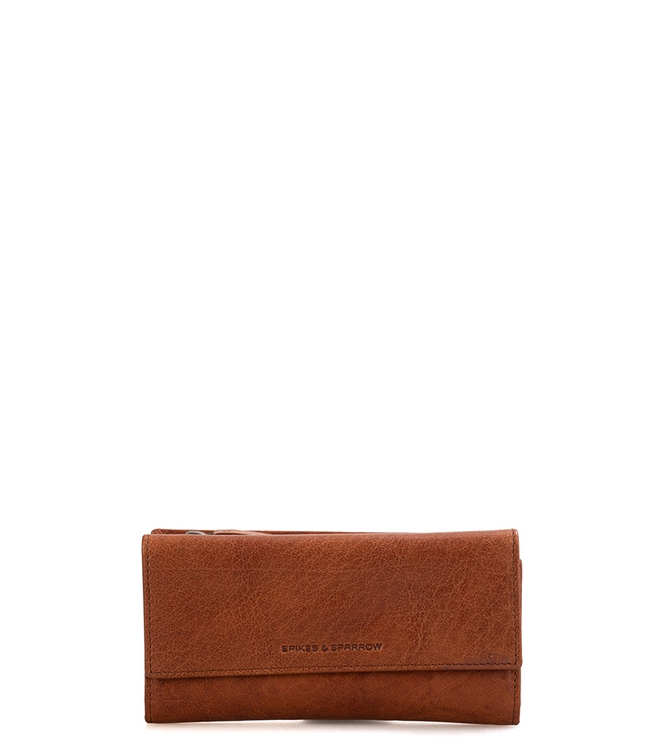 Spikes & Sparrow portemonnee <span>103R14047 Brandy</span> 103R14047 Brandy cognac - www.bremmerschoenen.info - Bremmer Schoenen