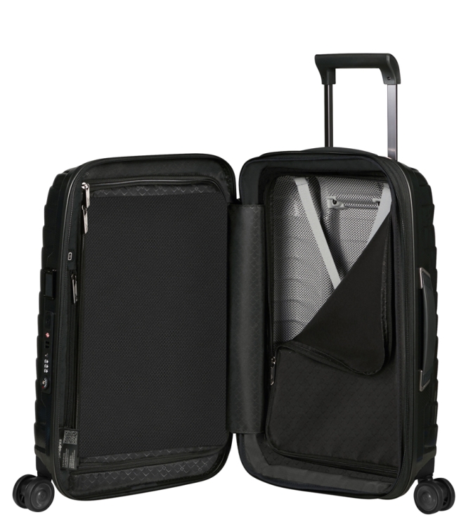 Samsonite trolley <span>140087 1041 Proxis Spinner 55</span> 140087 1041 Proxis Spinner 55 zwart - www.bremmerschoenen.info - Bremmer Schoenen