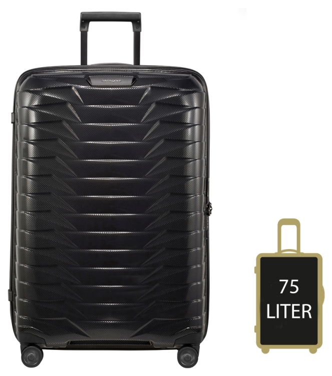 Samsonite koffer <span>126042 1041 Proxis Spinner 75</span> 126042 1041 Proxis Spinner 75 zwart - www.bremmerschoenen.info - Bremmer Schoenen