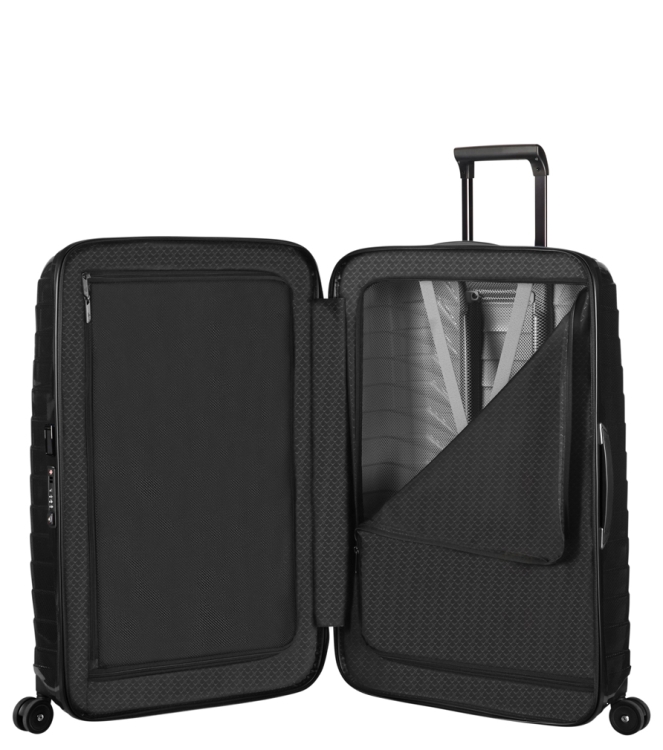 Samsonite koffer <span>126041 1041 Proxis Spinner 69</span> 126041 1041 Proxis Spinner 69 zwart - www.bremmerschoenen.info - Bremmer Schoenen