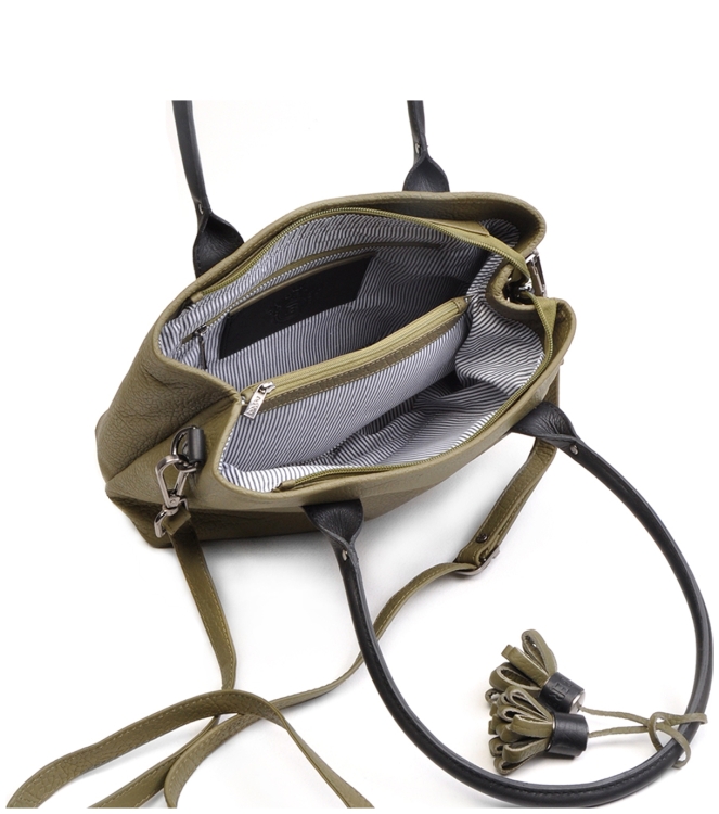 Berba Schoudertas <span>125-312-49</span> 125-312-49 groen - www.bremmerschoenen.info - Bremmer Schoenen