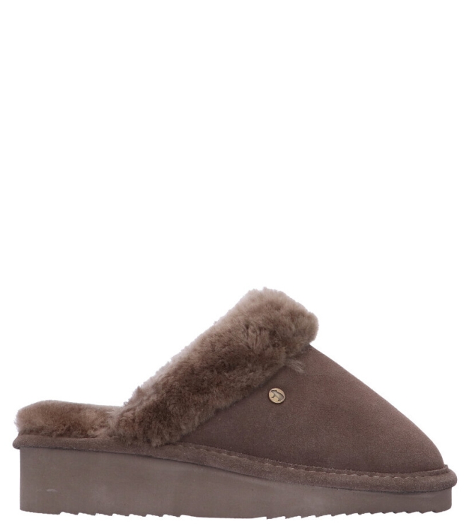 Warmbat pantoffel <span>Alice Women ALC381088 Pebble</span> Alice Women ALC381088 Pebble grijs - www.bremmerschoenen.info - Bremmer Schoenen