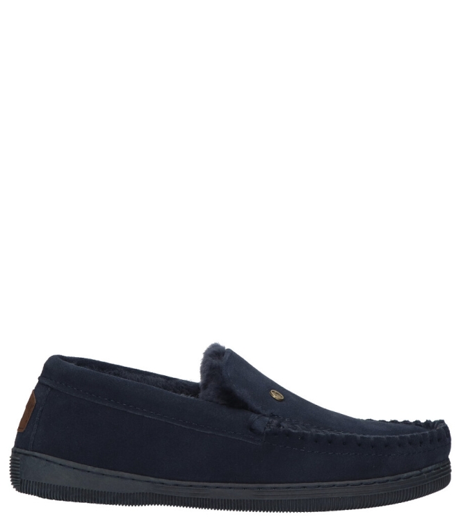 Warmbat pantoffel <span>Grizzly men GRZ 4410 45 DK navy</span> Grizzly men GRZ 4410 45 DK navy blauw - www.bremmerschoenen.info - Bremmer Schoenen