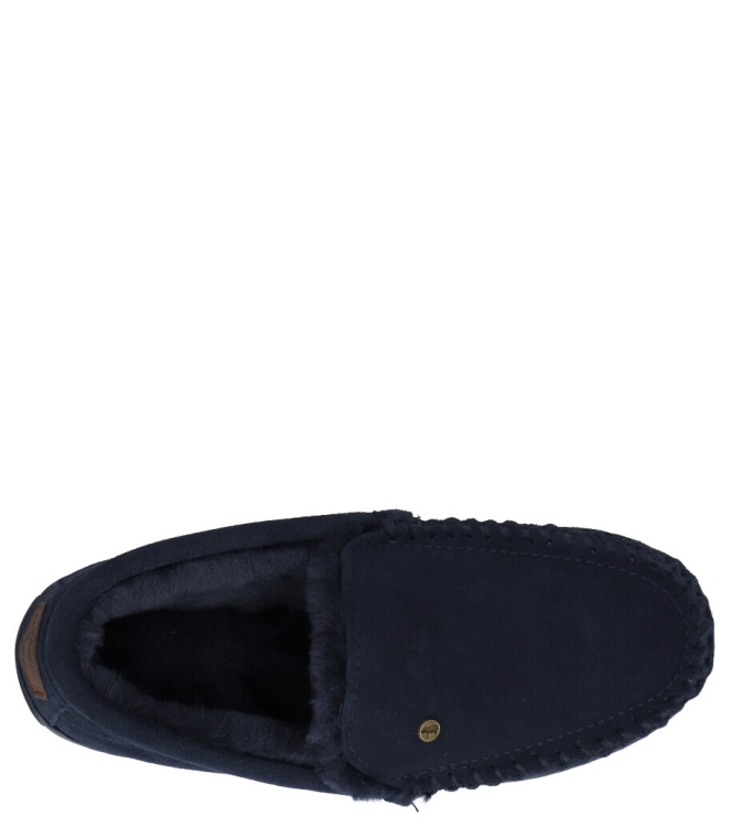Warmbat pantoffel <span>Grizzly men GRZ 4410 45 DK navy</span> Grizzly men GRZ 4410 45 DK navy blauw - www.bremmerschoenen.info - Bremmer Schoenen