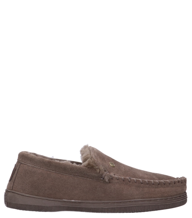 Warmbat pantoffel <span>Grizzly men GRZ 4410 88 Pebble</span> Grizzly men GRZ 4410 88 Pebble beige - www.bremmerschoenen.info - Bremmer Schoenen