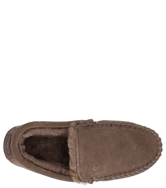 Warmbat pantoffel <span>Grizzly men GRZ 4410 88 Pebble</span> Grizzly men GRZ 4410 88 Pebble beige - www.bremmerschoenen.info - Bremmer Schoenen