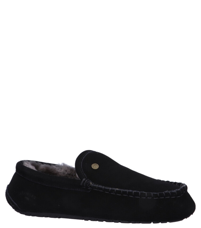 Warmbat pantoffel <span>Earlwood men ERW441099 Black</span> Earlwood men ERW441099 Black zwart - www.bremmerschoenen.info - Bremmer Schoenen