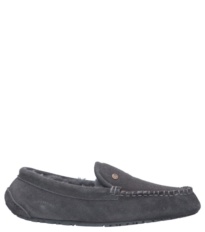 Warmbat pantoffel <span>Earlwood men ERW441085 DK grey</span> Earlwood men ERW441085 DK grey grijs - www.bremmerschoenen.info - Bremmer Schoenen