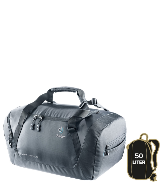 Deuter weekendtas <span>DR3520120-7000 Aviant Duffel 50</span> DR3520120-7000 Aviant Duffel 50 zwart - www.bremmerschoenen.info - Bremmer Schoenen
