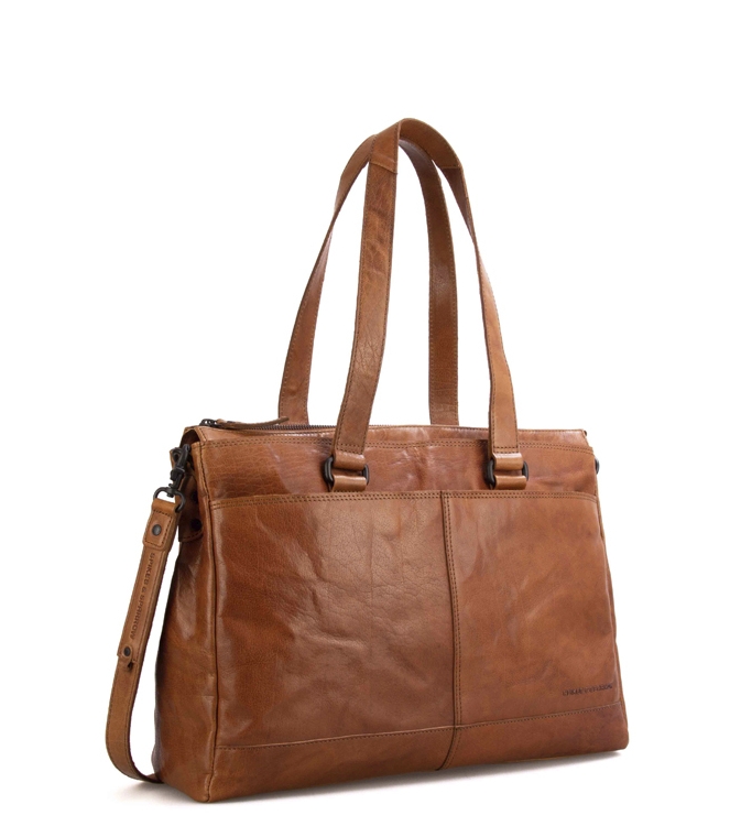 Spikes & Sparrow laptoptas <span>0227147 Brandy</span> 0227147 Brandy cognac - www.bremmerschoenen.info - Bremmer Schoenen