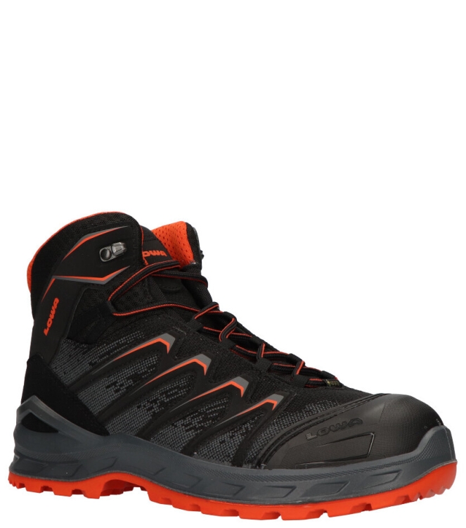 Lowa Werkschoen  <span>EW5460 Larrox Work GTX mid</span> EW5460 Larrox Work GTX mid zwart - www.bremmerschoenen.info - Bremmer Schoenen