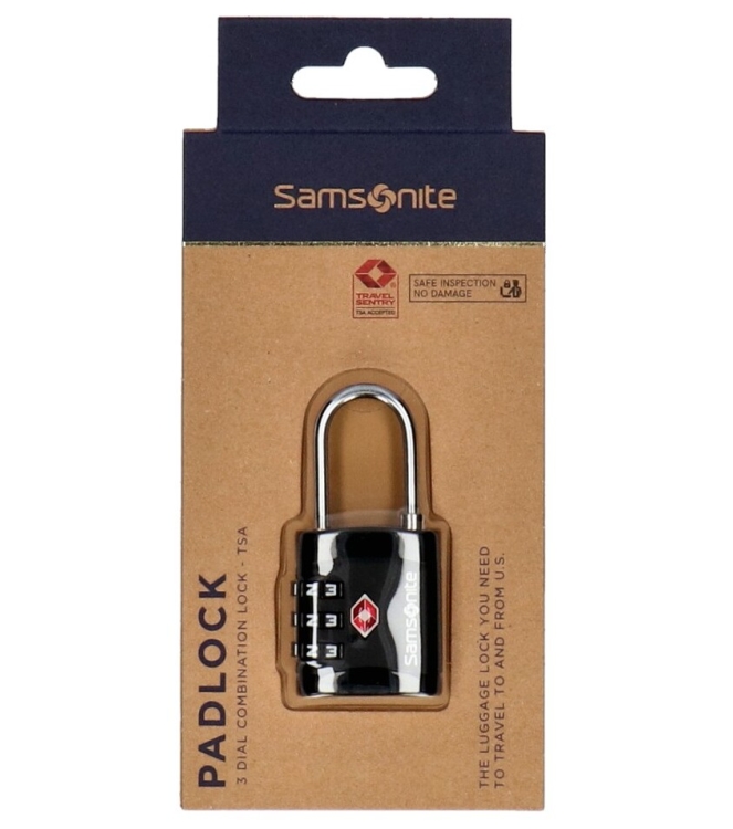 Samsonite combislotje <span>122290 1041 Global TA Combilock 3 Dial TSA Light</span> 122290 1041 Global TA Combilock 3 Dial TSA Light zwart - www.bremmerschoenen.info - Bremmer Schoenen