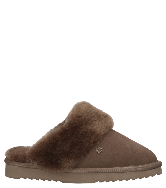 Warmbat pantoffel <span>Flurry women FLS321088 Pebble</span> Flurry women FLS321088 Pebble grijs - www.bremmerschoenen.info - Bremmer Schoenen