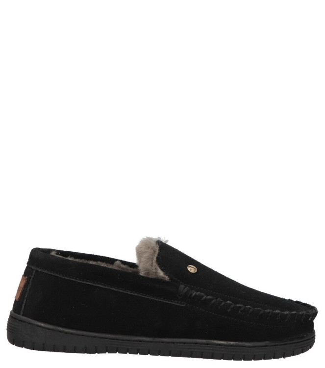 Warmbat pantoffel <span>Grizzly men GRZ4410 99 Black</span> Grizzly men GRZ4410 99 Black zwart - www.bremmerschoenen.info - Bremmer Schoenen