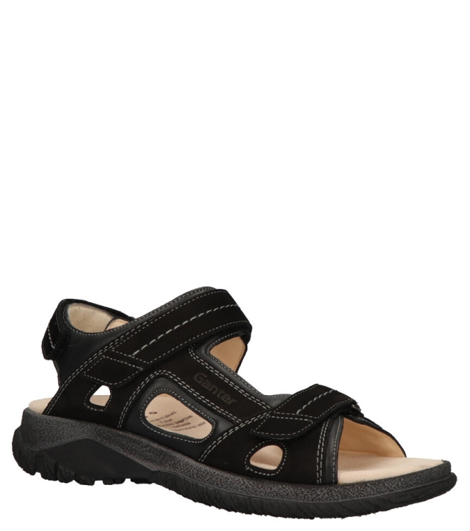 Ganter sandaal <span>257128 0100 Giovanni</span> 257128 0100 Giovanni zwart - www.bremmerschoenen.info - Bremmer Schoenen