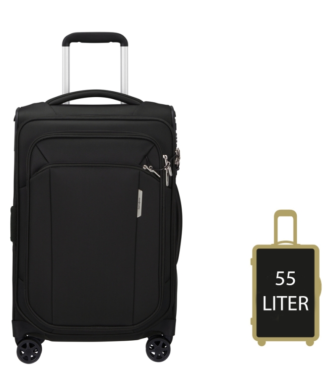 Samsonite Trolley <span>143325 7416 Respark Spinner 55</span> 143325 7416 Respark Spinner 55 zwart - www.bremmerschoenen.info - Bremmer Schoenen