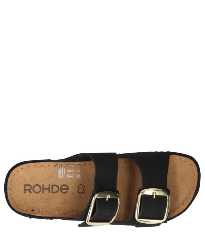 Rohde slipper <span>6222 90</span> 6222 90 zwart - www.bremmerschoenen.info - Bremmer Schoenen