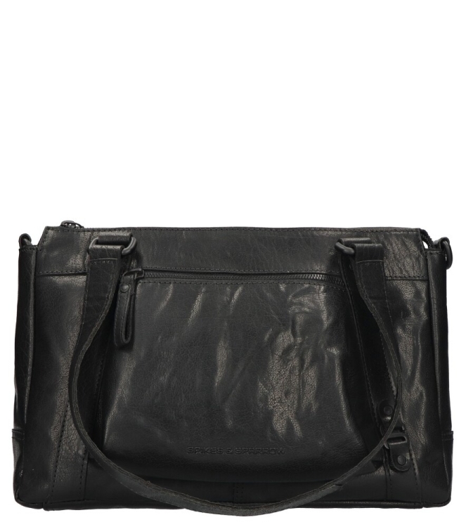 Spikes & Sparrow tas <span>30119000 Black</span> 30119000 Black zwart - www.bremmerschoenen.info - Bremmer Schoenen