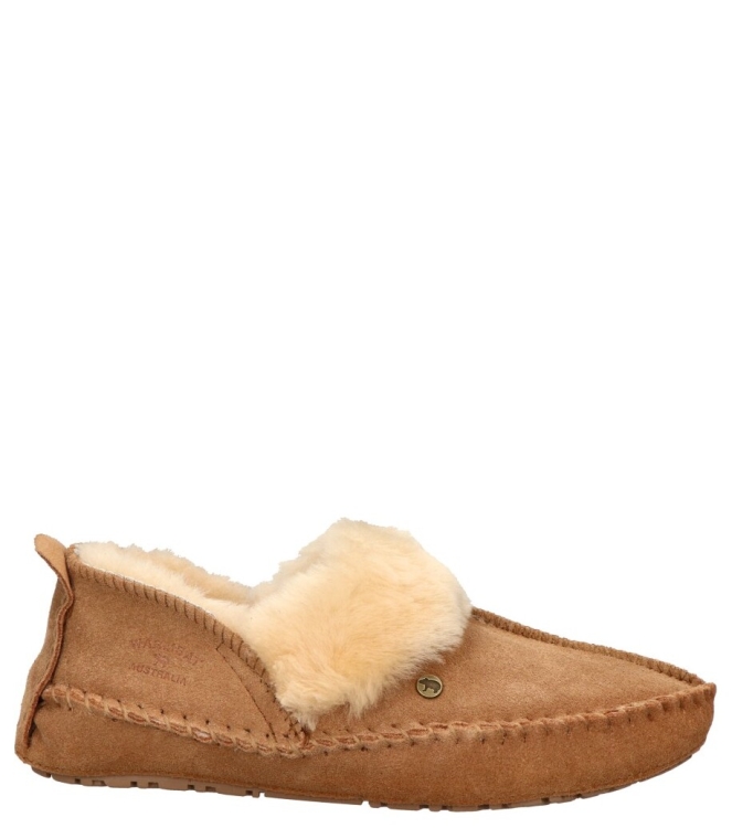 Warmbat pantoffel <span>Barrine women BAR341026 Camel</span> Barrine women BAR341026 Camel cognac - www.bremmerschoenen.info - Bremmer Schoenen