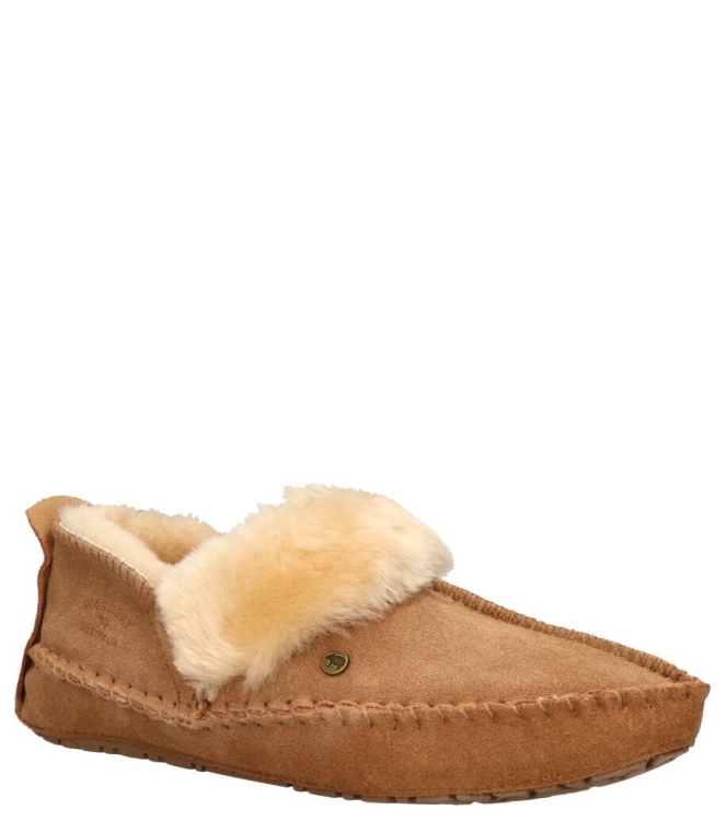 Warmbat pantoffel <span>Barrine women BAR341026 Camel</span> Barrine women BAR341026 Camel cognac - www.bremmerschoenen.info - Bremmer Schoenen