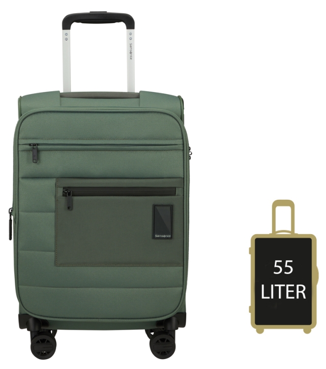 Samsonite Trolley <span>145446 0588 Vaycay Spinner 55</span> 145446 0588 Vaycay Spinner 55 groen - www.bremmerschoenen.info - Bremmer Schoenen