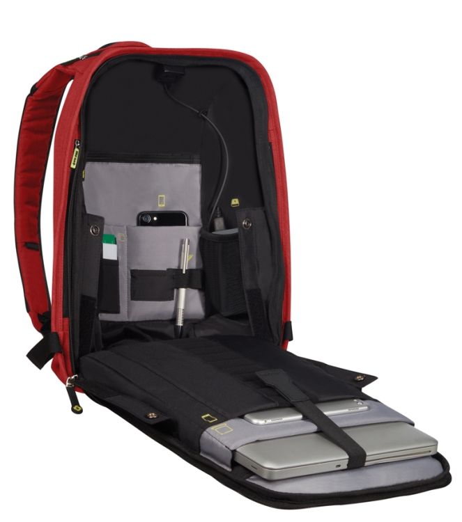 Samsonite rugtas met laptopvak <span>128822 1361 Securipak Laptop Backpack</span> 128822 1361 Securipak Laptop Backpack rood - www.bremmerschoenen.info - Bremmer Schoenen