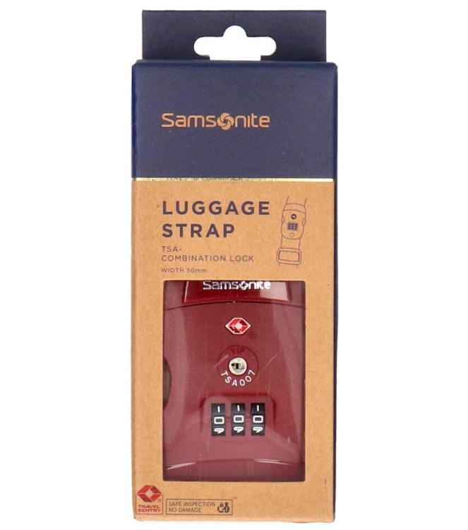 Samsonite kofferband <span>121313 1726 Global TA Luggage Strap TSA lock</span> 121313 1726 Global TA Luggage Strap TSA lock rood - www.bremmerschoenen.info - Bremmer Schoenen