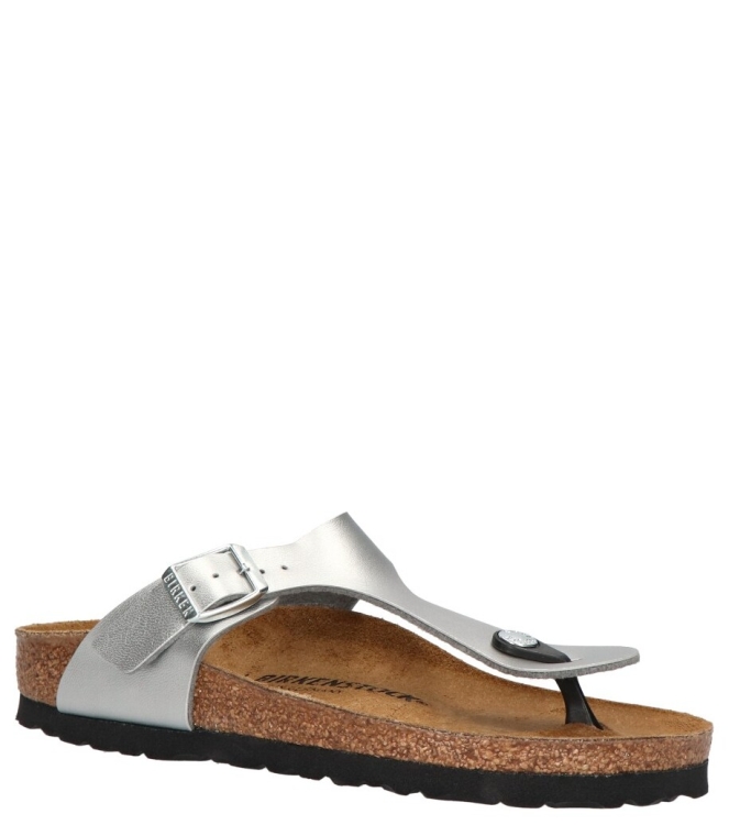 Birkenstock slipper <span>043853 Gizeh</span> 043853 Gizeh zilver - www.bremmerschoenen.info - Bremmer Schoenen