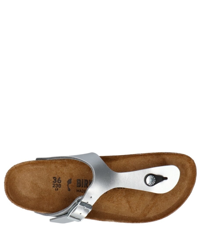 Birkenstock slipper <span>043853 Gizeh</span> 043853 Gizeh zilver - www.bremmerschoenen.info - Bremmer Schoenen