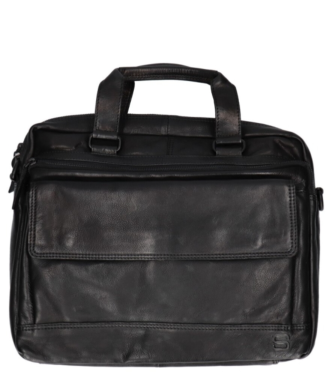 Spikes & Sparrow tas <span>40737000 Black</span> 40737000 Black zwart - www.bremmerschoenen.info - Bremmer Schoenen