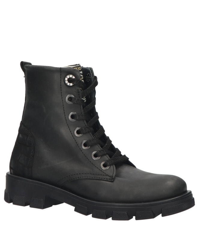 Jochie-Freaks veterboot <span>JF-24784 200 Beth</span> JF-24784 200 Beth zwart - www.bremmerschoenen.info - Bremmer Schoenen