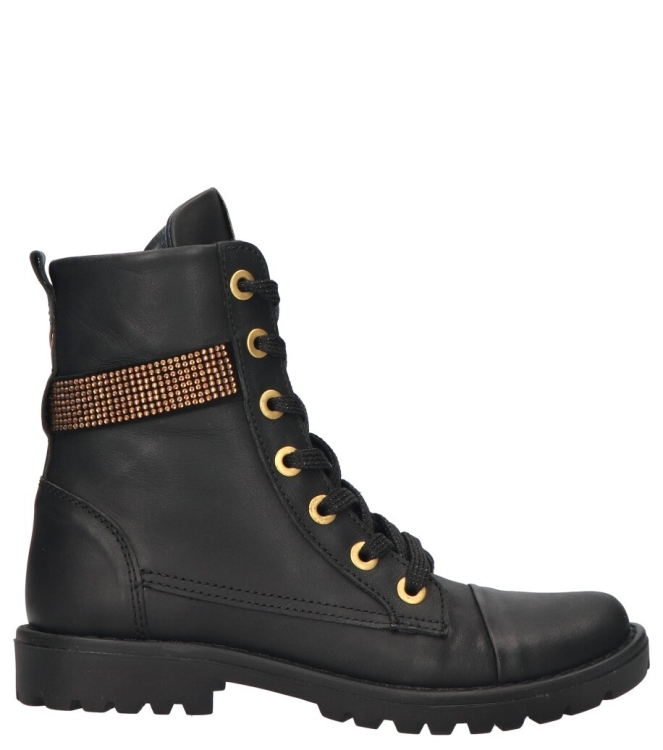 Jochie-Freaks veterboot <span>JF-24788 200 Dana</span> JF-24788 200 Dana zwart - www.bremmerschoenen.info - Bremmer Schoenen
