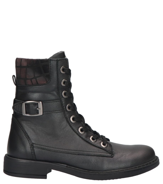 Jochie-Freaks veterboot <span>JF-24586 450 Dalia</span> JF-24586 450 Dalia zwart - www.bremmerschoenen.info - Bremmer Schoenen