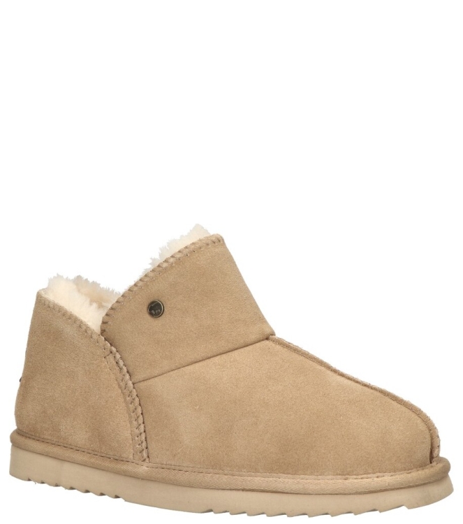 Warmbat pantoffel <span>Willow women WLW321051 Stone</span> Willow women WLW321051 Stone beige - www.bremmerschoenen.info - Bremmer Schoenen