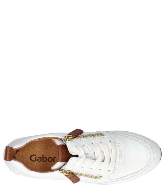 Gabor Gabor sneaker <span>63.411.21</span> 21 weiss/camel (gold) Gabor sneaker <span>63.411.21</span> 63.411.21 wit - www.bremmerschoenen.info - Bremmer Schoenen