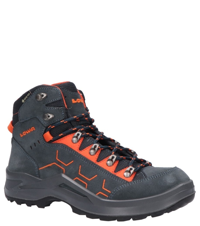 Lowa Lowa wandelschoen <span>LK651050-7920 Kody Evo GTX Mid Jr</span> 7920 Steelblue/orange Lowa wandelschoen <span>LK651050-7920 Kody Evo GTX Mid Jr</span> LK651050-7920 Kody Evo GTX Mid Jr blauw - www.bremmerschoenen.info - Bremmer Schoenen