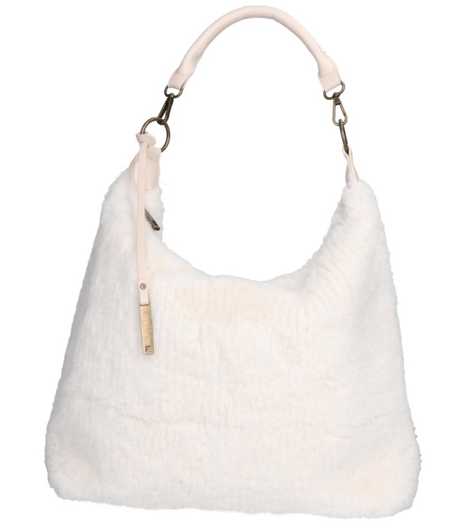 Bulaggi tas <span>31652.31 Faux fur hobo</span> 31652.31 Faux fur hobo wit - www.bremmerschoenen.info - Bremmer Schoenen