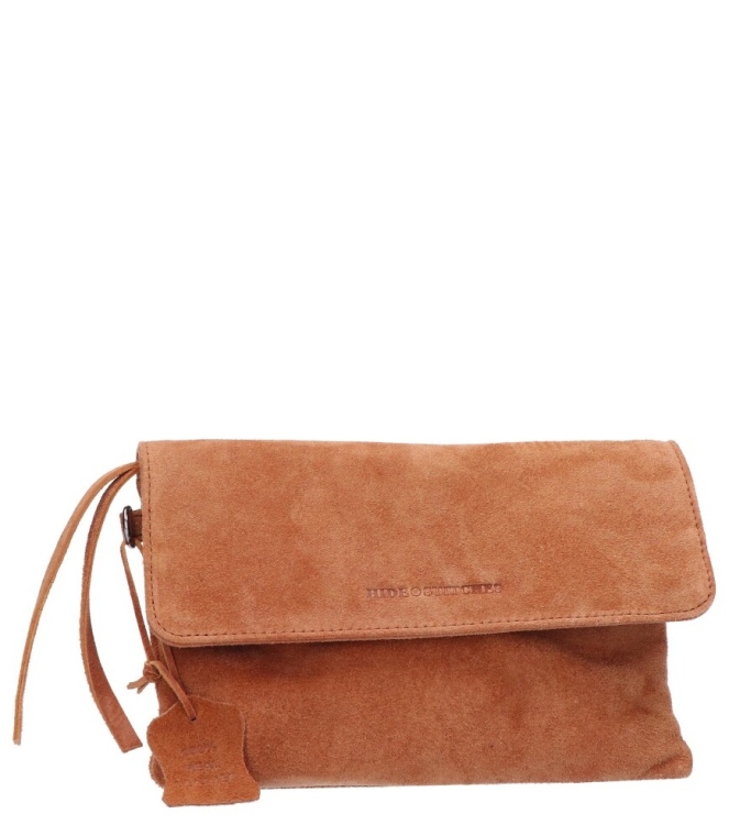 Hide en Stitches clutch <span>24684 010 Camel</span> 24684 010 Camel cognac - www.bremmerschoenen.info - Bremmer Schoenen