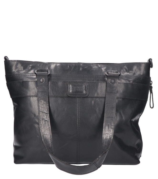 Spikes & Sparrow tas <span>58516000 Black</span> 58516000 Black zwart - www.bremmerschoenen.info - Bremmer Schoenen