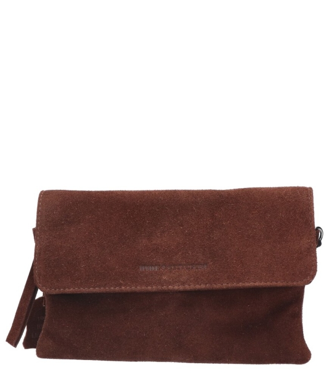 Hide en Stitches clutch <span>24684 097 Donkerbruin</span> 24684 097 Donkerbruin bruin - www.bremmerschoenen.info - Bremmer Schoenen