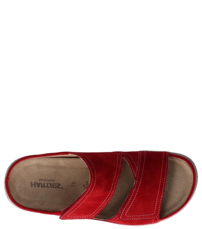 Hartjes slipper <span>122.1222 27/00 Groove</span> 122.1222 27/00 Groove rood - www.bremmerschoenen.info - Bremmer Schoenen