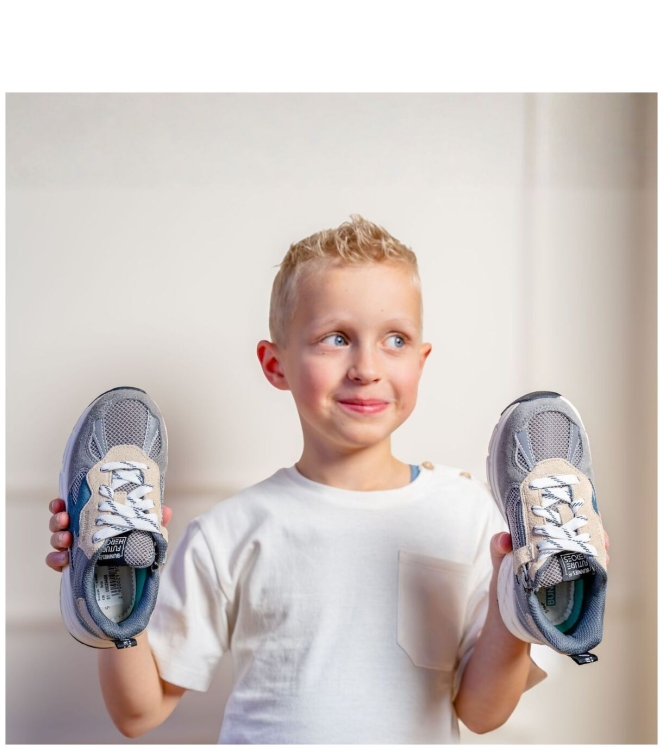 Bunnies JR sneaker <span>226060 484 Daan Dash</span> 226060 484 Daan Dash grijs - www.bremmerschoenen.info - Bremmer Schoenen