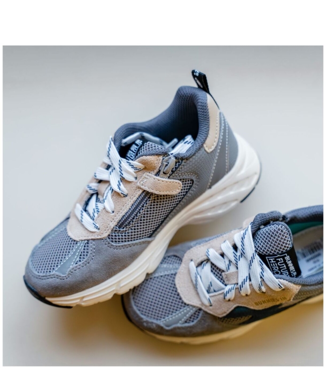 Bunnies JR sneaker <span>226060 484 Daan Dash</span> 226060 484 Daan Dash grijs - www.bremmerschoenen.info - Bremmer Schoenen