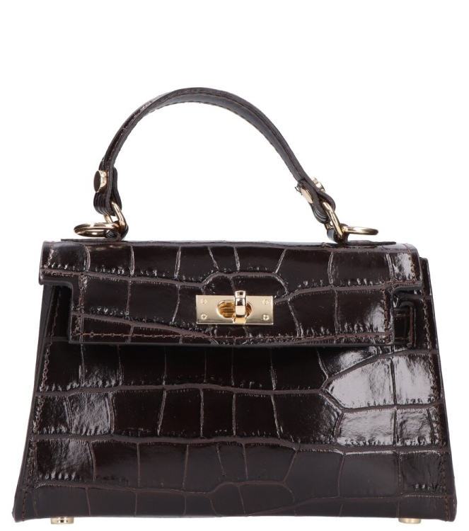 Teatro Fashion handtas <span>Grace</span> Dark Brown handtas <span>Grace</span> Grace bruin - www.bremmerschoenen.info - Bremmer Schoenen