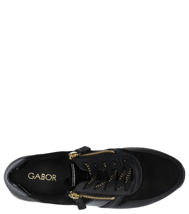 Gabor sneaker <span>6019.01.001</span> 6019.01.001 zwart - www.bremmerschoenen.info - Bremmer Schoenen