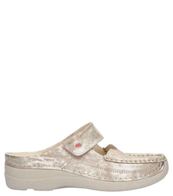 WOLKY SLIPPER <span>6227 Roll-slipper 119 champagne Amalia nubuck</span> 6227 Roll-slipper 119 champagne Amalia nubuck brons - www.bremmerschoenen.info - Bremmer Schoenen