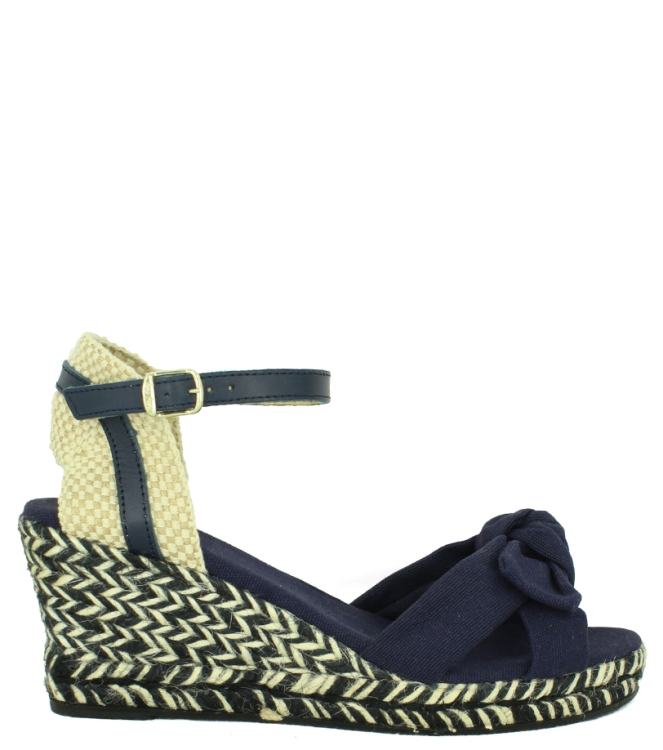 Toni Pons sandaal <span>Carina-LO mari/navy canvas</span> Carina-LO mari/navy canvas blauw - www.bremmerschoenen.info - Bremmer Schoenen