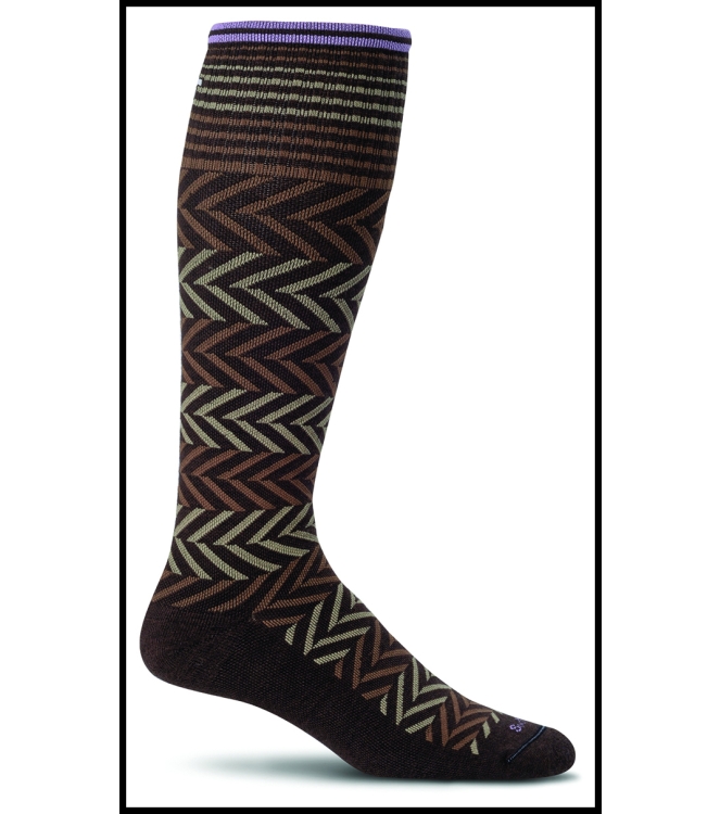Sockwell compressiekousen klasse I <span>SW7W.780 Chevron</span> SW7W.780 Chevron bruin - www.bremmerschoenen.info - Bremmer Schoenen
